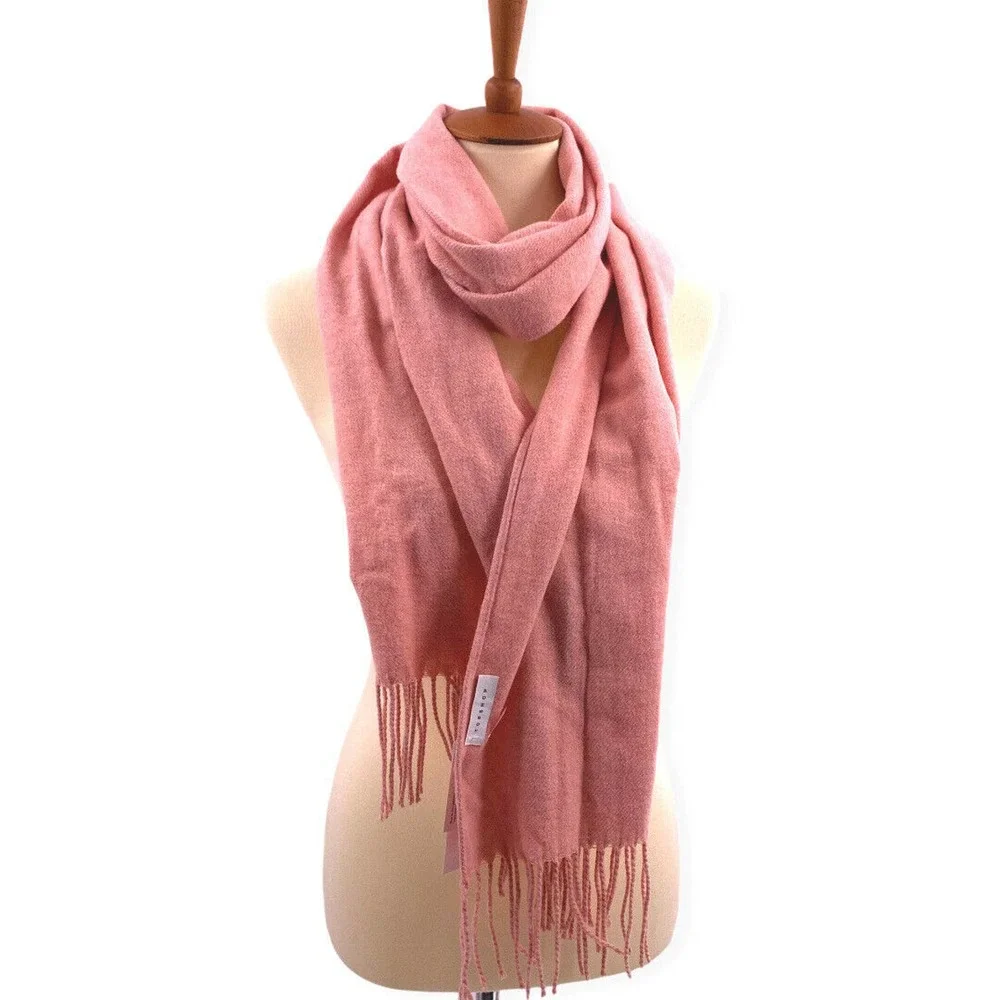 Topshop Pink Fringe Long Scarf‎ New